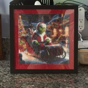 Festive Grinch Framed Diamond Art